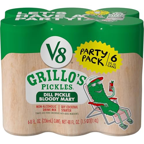 V8 Grillo's Pickles Dill Pickle Bloody Mary Mix, 8 fl oz Can (6 Pack) | Amazon (US)