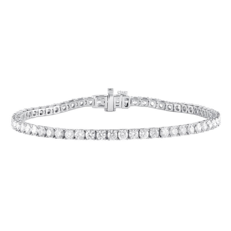 14KT White Gold 5.00 Cttw Lab Grown Diamond Tennis Bracelet for Women | Jomashop.com & JomaDeals.com