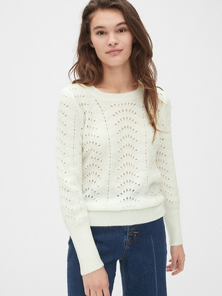 Pointelle Crewneck Sweater | Gap (CA)