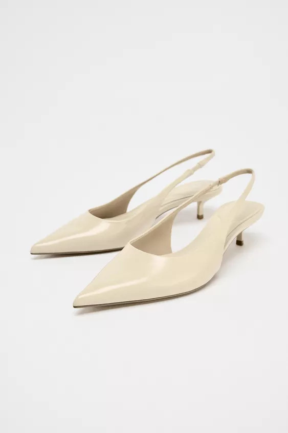 KITTEN HEEL SLINGBACK SHOES | Zara UK