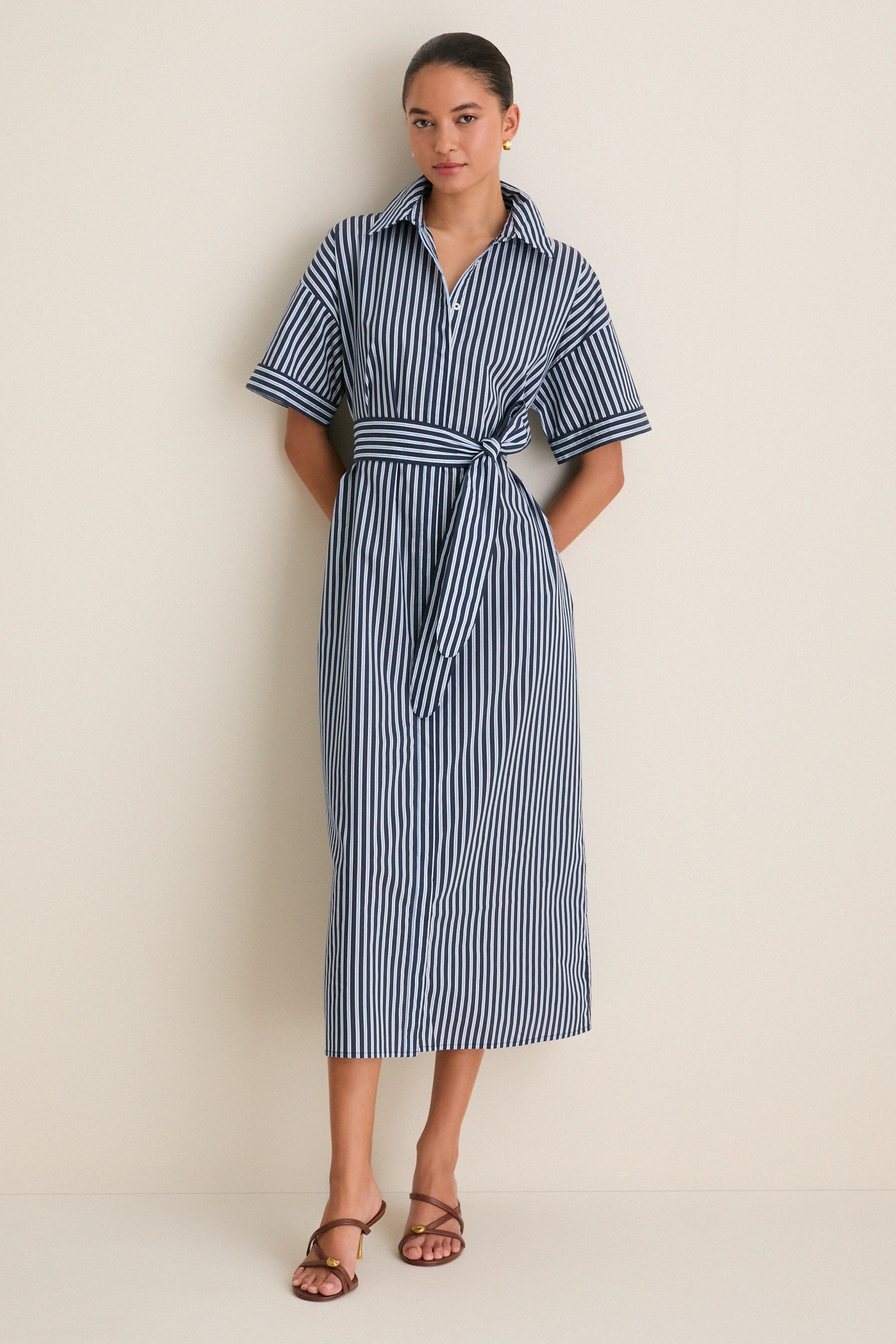 Navy and Light Blue Stripe Zacara Dress | Tuckernuck (US)