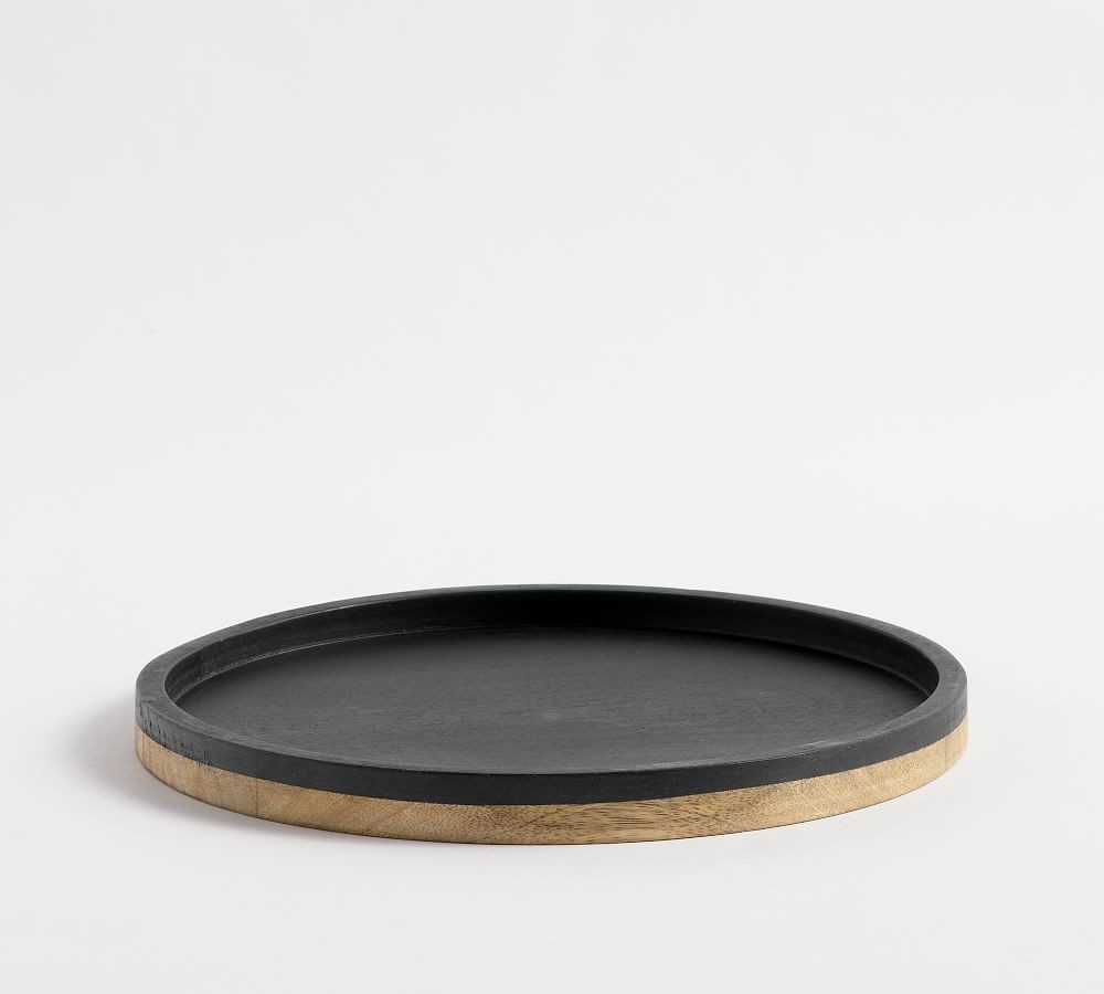 Two Tone Wood Tray, Small, Multi | Pottery Barn (US)