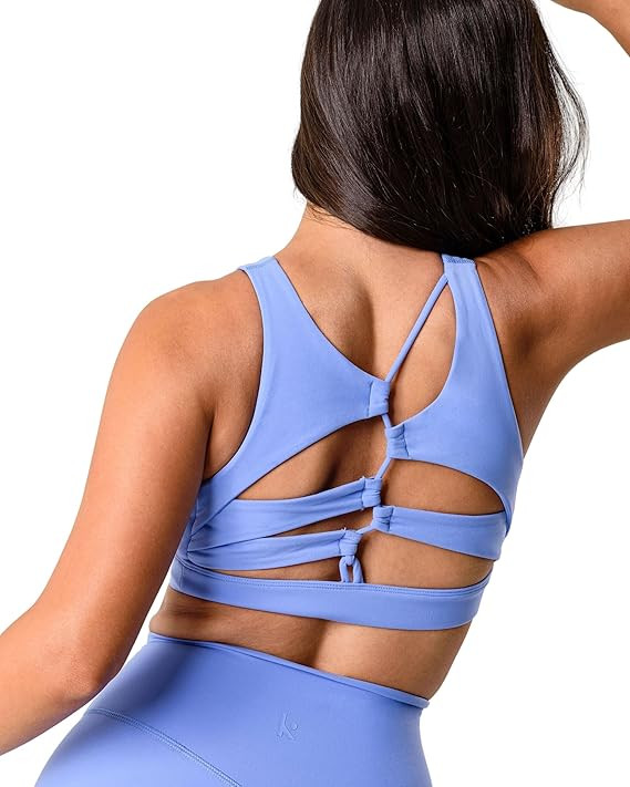 Kamo Fitness Featherlite Nora High Impact Sports Bras for Women - High Neck Workout Crop Built-in... | Amazon (US)