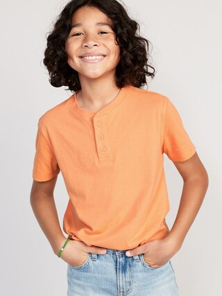 Short-Sleeve Henley T-Shirt for Boys | Old Navy (US)