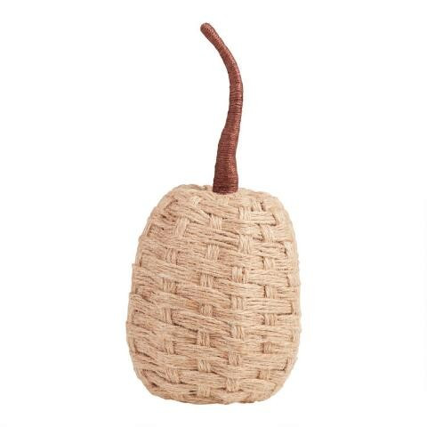 Large Natural Jute Wrapped Pumpkin Decor | World Market