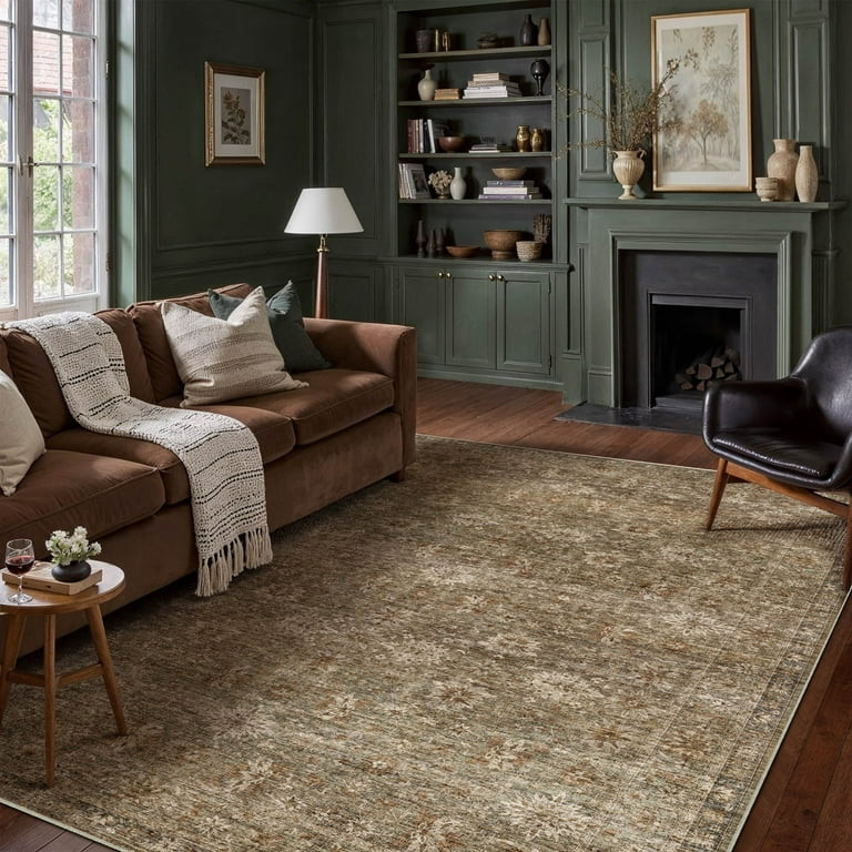 BERTHMEER 9'x12' Area Rugs for Living Room Bedroom Office Dining Room Farmhouse Vintage Non Slip ... | Walmart (US)