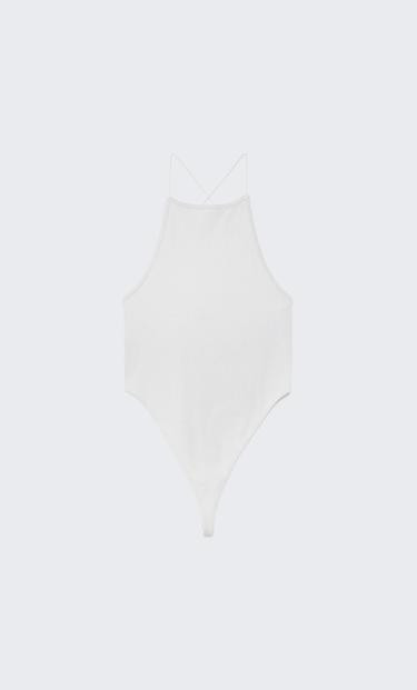 Seamless bodysuit with embellished back - Women's Tops and Bodysuits | Stradivarius United Kingdo... | Stradivarius (UK)