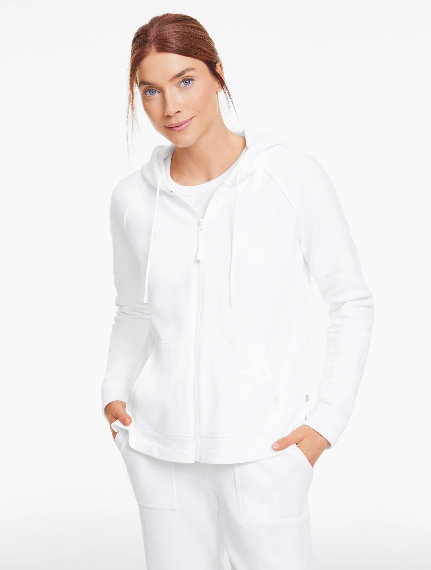 Cozy French Terry Hooded Jacket | Talbots