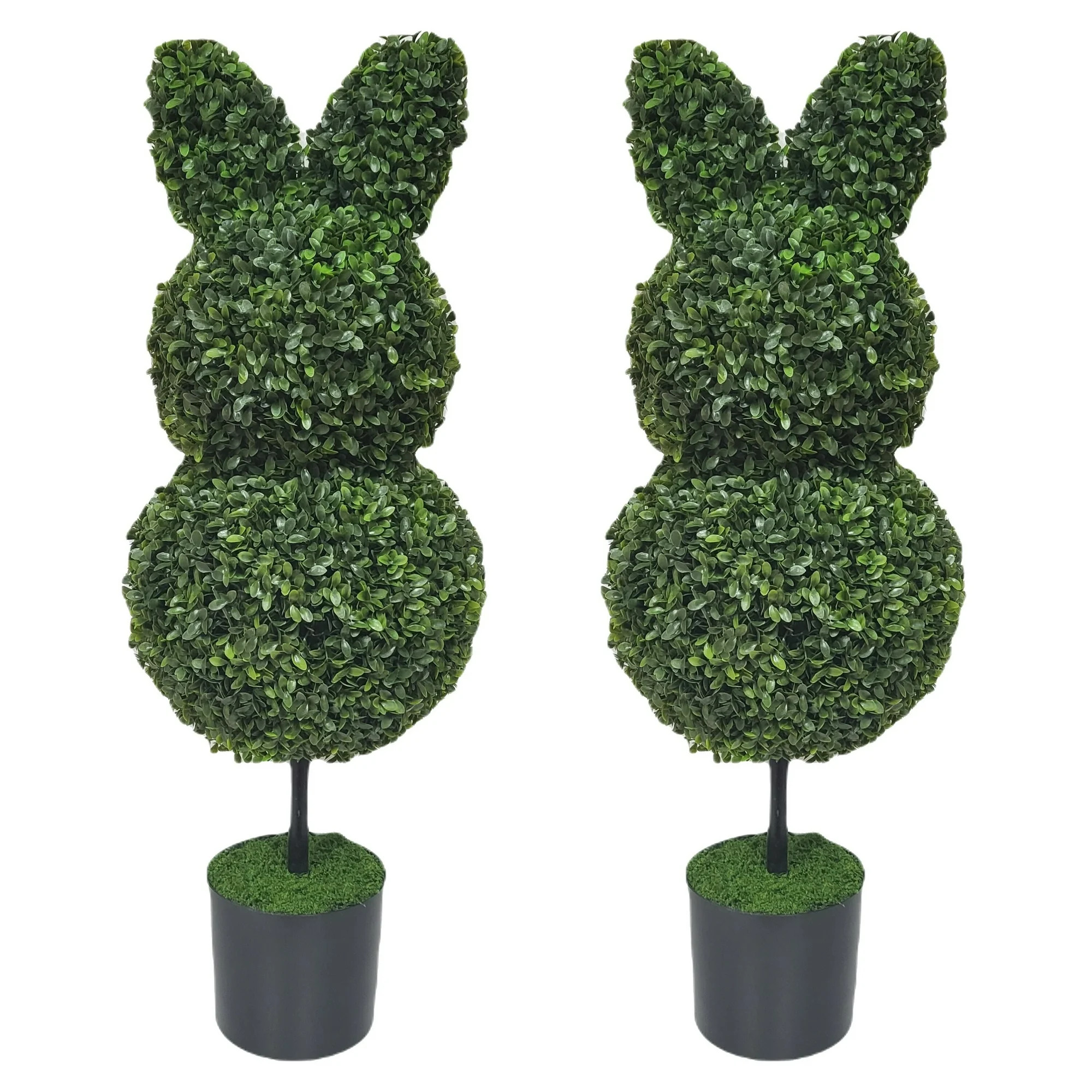 Boxwood Easter Bunny Topiary, Green, 35", 2 Count, by My Texas House | Walmart (US)
