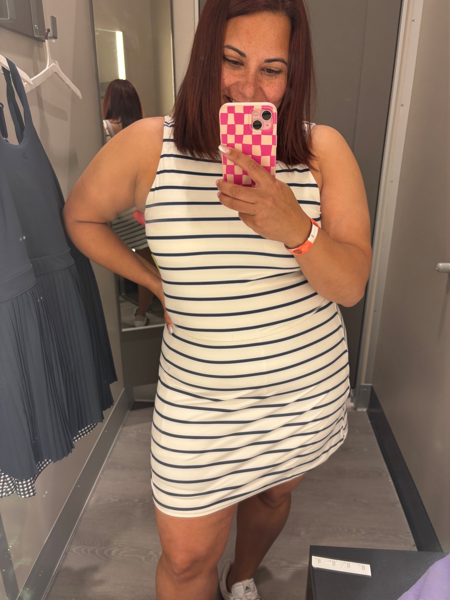 Feeling fit and comfy in this little dress. Navy and white must have. Wearing size xl and it’s true to size 

#LTKStyleTip #LTKOver40 #LTKMidsize