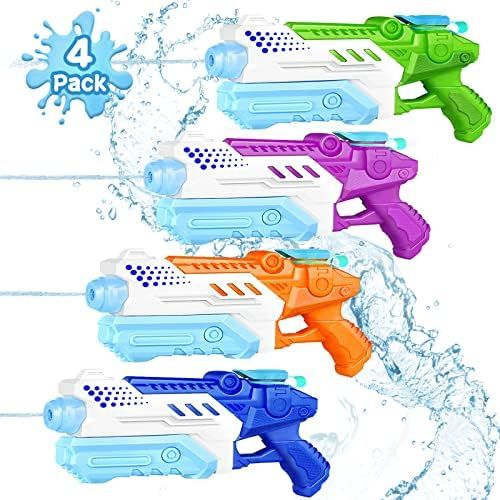 4 Pack Water Guns for Kids Adults: Super Water Blaster Soaker Squirt Guns Long Range Shooting Game S | Amazon (US)