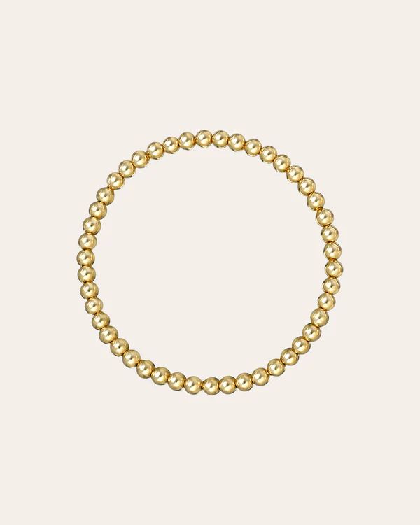 4mm Gold Bead Bracelet | Zoe Lev Jewelry