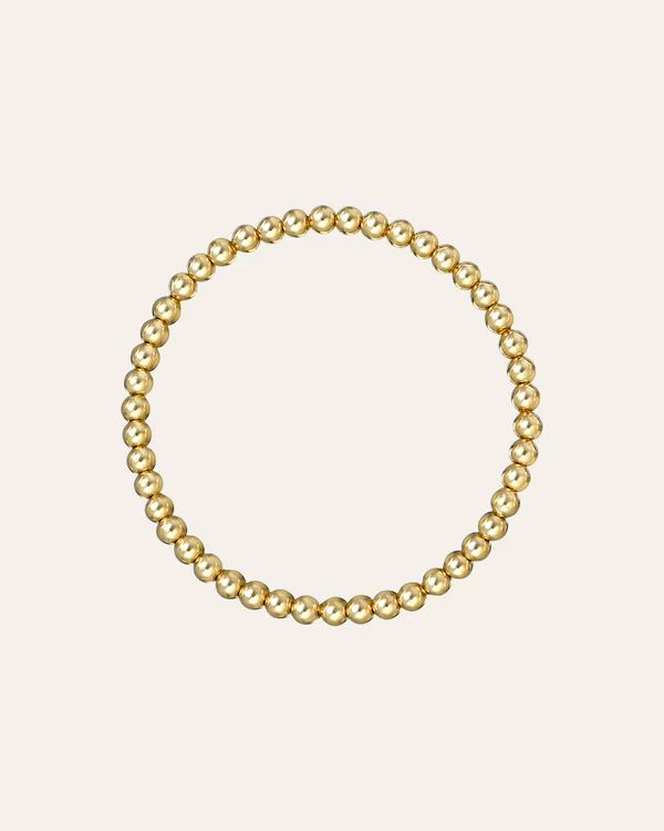4mm Gold Bead Bracelet | Zoe Lev Jewelry