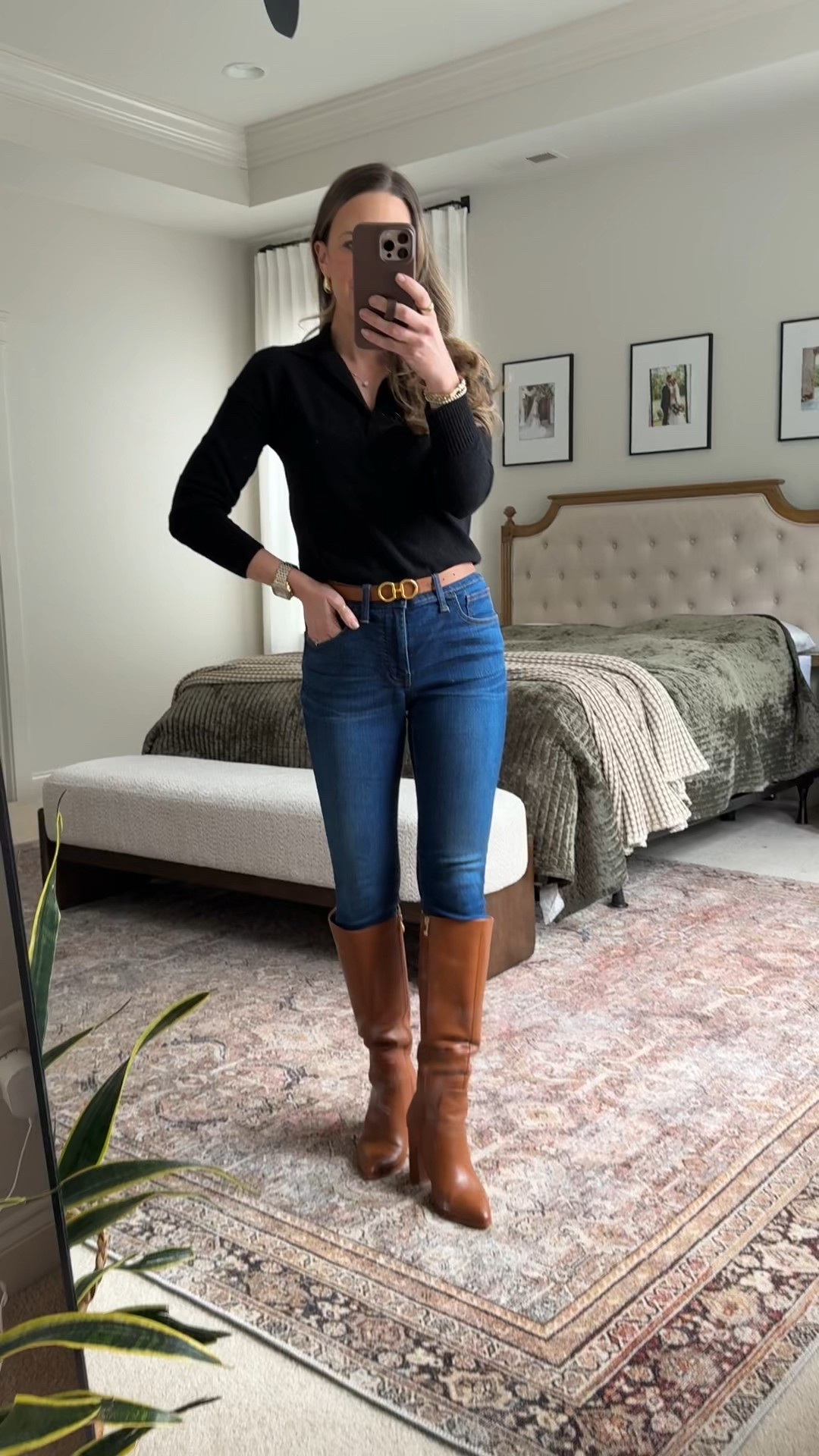 Sunday church outfit 🤎
Updating skinny jeans for 2026 — this pair from Madewell is such a flattering, modern fit. Styled with the Quince polo cashmere sweater (I’m in a small but would size up to a medium) and Amazon tall boots for a polished, classic look. Perfect for church, brunch, or date night.

Use my Quince code INFG-25SIMPLYCHICMAMA10 to save on cashmere favorites!

#SundayOutfit #ChurchOutfit #LTKClassicStyle #LTKDateNight #QuinceCashmere #MadewellDenim #AmazonFashionFinds #LTKUnder100 #ClassicWardrobe #CapsuleStyle




#LTKootd #LTKgrwm