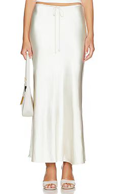 L'Academie by Marianna Etienne Midi Skirt in Ivory from Revolve.com | Revolve Clothing (Global)