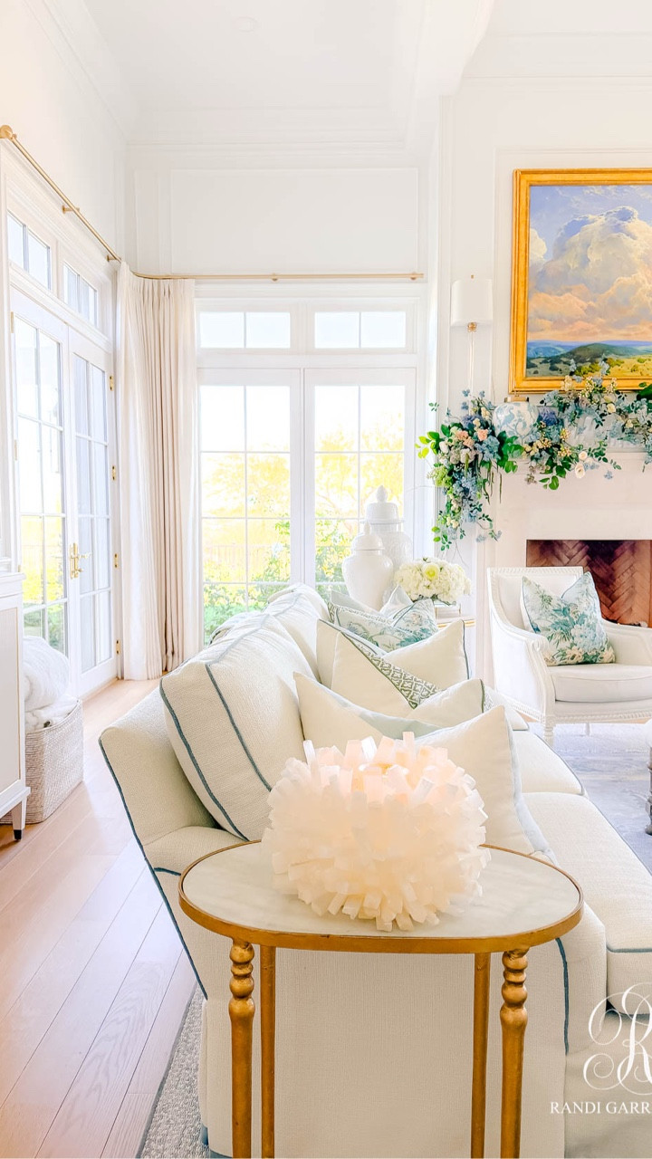 Spring styled details from our family room this season! This selenite crystal bowl makes for a stunning candle holder.

#LTKSeasonal #LTKHome