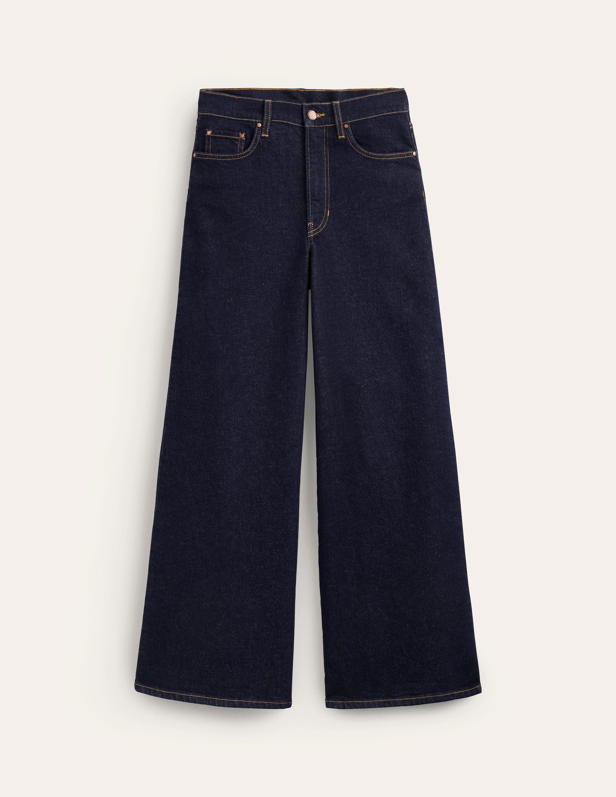 High Rise Wide Leg Jeans-Indigo Rinse | Boden UK