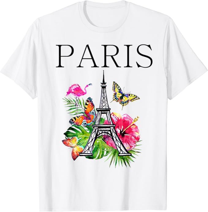 Paris woman t-shirt,woman shirt, Paris tee | Amazon (US)