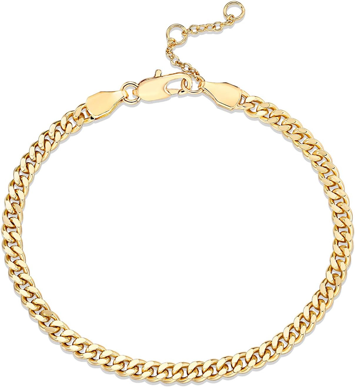 PAVOI 14K Gold Plated Adjustable Chain Bracelets for Women, Bracelet Stack | Amazon (US)