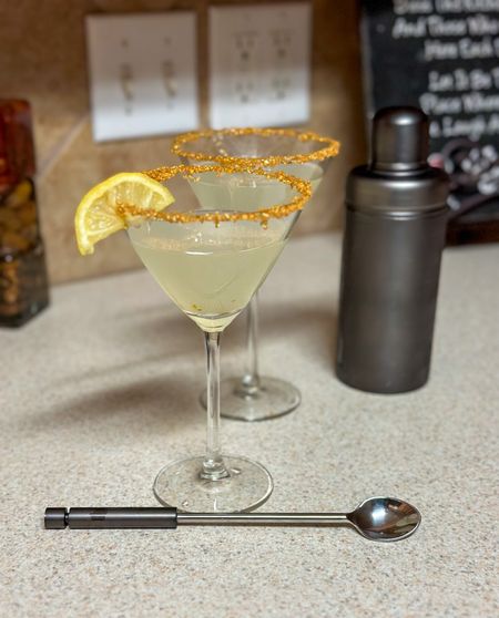 Happy Hour but at home! These martini glasses are perfect for lemon drops 🍋! #AmazonFinds 

#LTKhome #LTKfindsunder100 #LTKfindsunder50