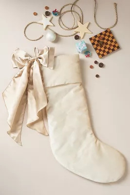 Velvet Bow Stocking | Anthropologie (US)