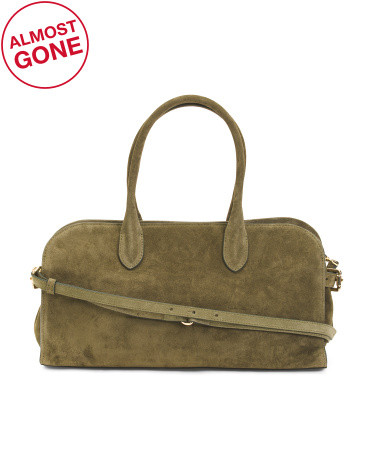 Made In Italy Suede East West Satchel | TJ Maxx