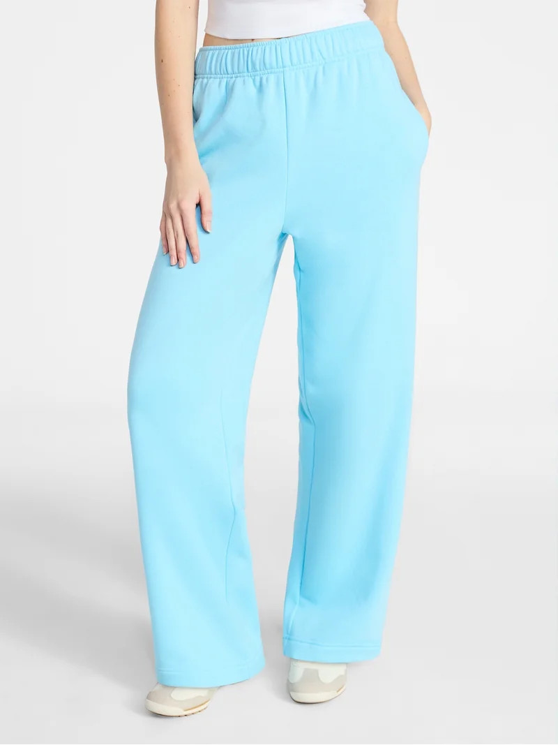 No Boundaries Wide Leg Fleece Pants, 30" Inseam, Sizes XXS-4X | Walmart (US)