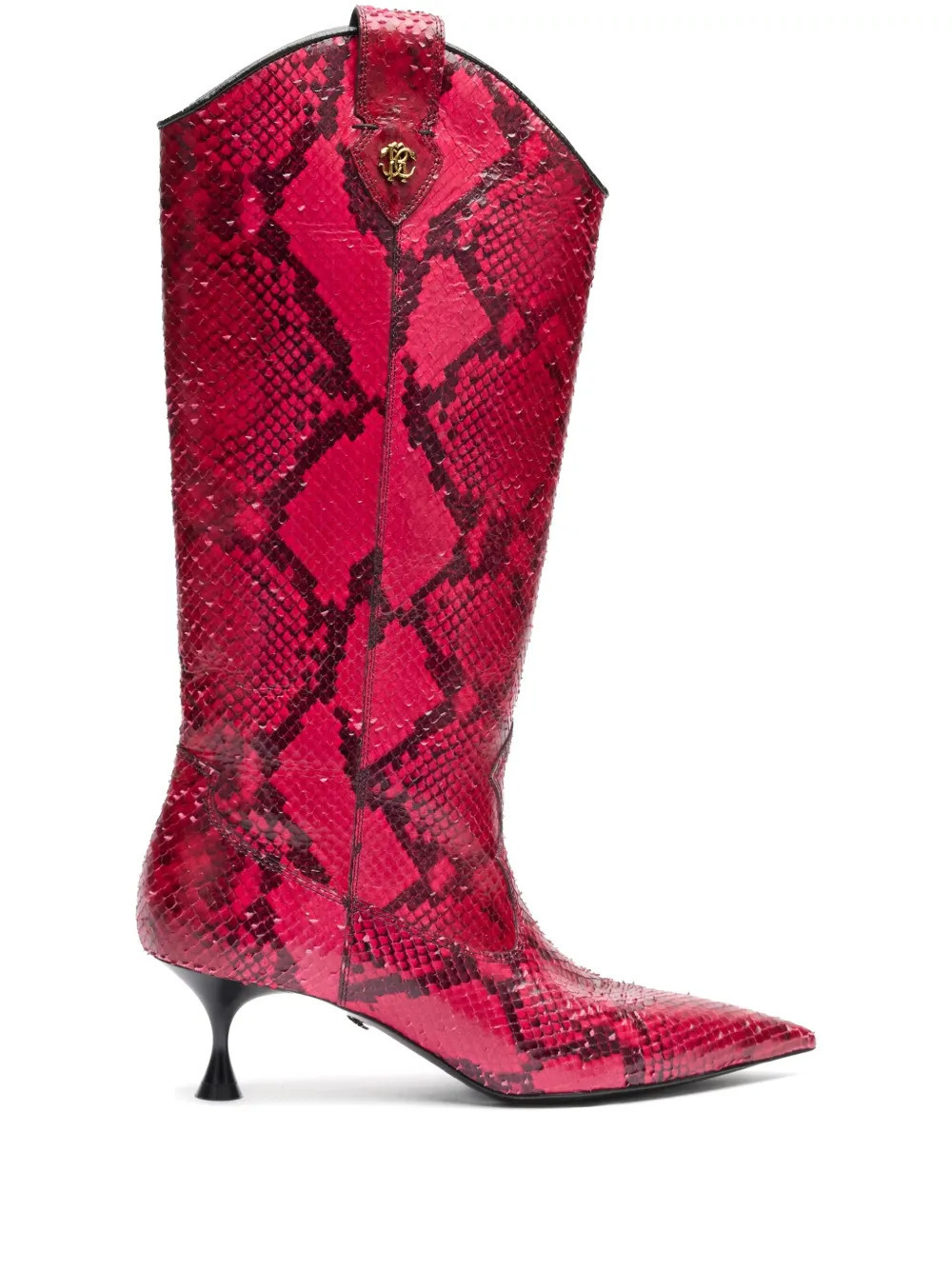 Roberto Cavalli leather boots - Pink | Farfetch Global