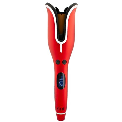CHI Spin N Curl, Curling Iron For Healthy & Shiny Effortless Curls & Waves, Provides Preset Temperature Settings For Each Hair Texture, Ruby Red | Amazon (US)