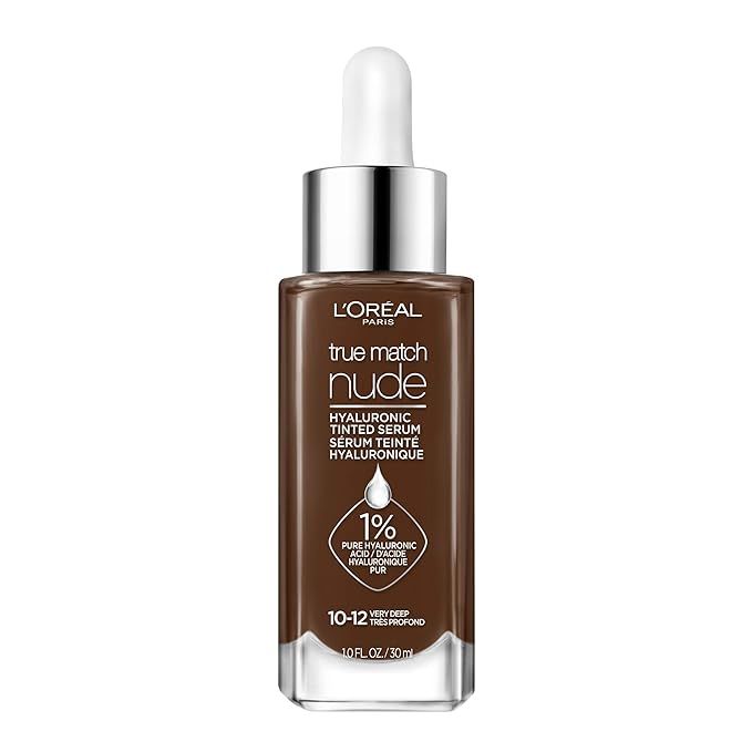 L’Oréal Paris True Match Nude Hyaluronic Tinted Serum Foundation with 1% Hyaluronic acid, Very... | Amazon (US)