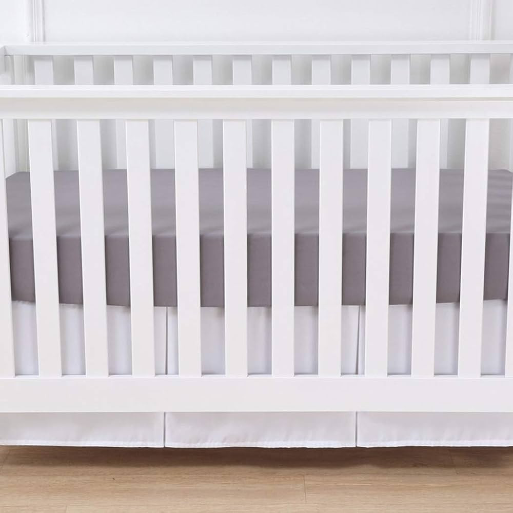 Belsden Crib Skirt with Durable Woven Platform for Boy and Girl, 2 Long Sides Pleated, Split Corn... | Amazon (US)