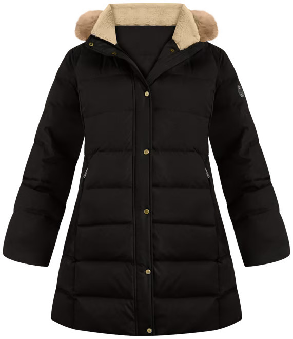 Plus Size Faux-Fur-Trim Hooded Puffer Coat | Macy's