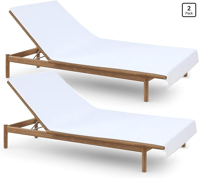 COTTON CRAFT Pool Lounge Chair Cover - 2 Pack 100% Cotton Soft Ringspun Terry Towel - Chaise Pati... | Amazon (US)