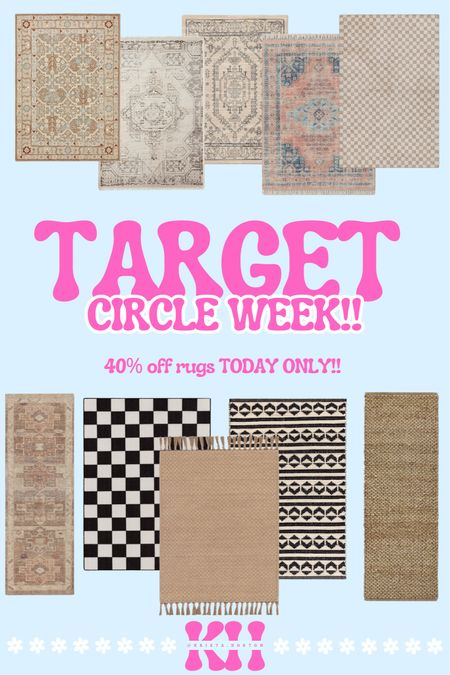 Target rugs are 40% off today only!!! One of the many amazing deals for Target Circle Week!!

#LTKhome #LTKxTarget #LTKitbag