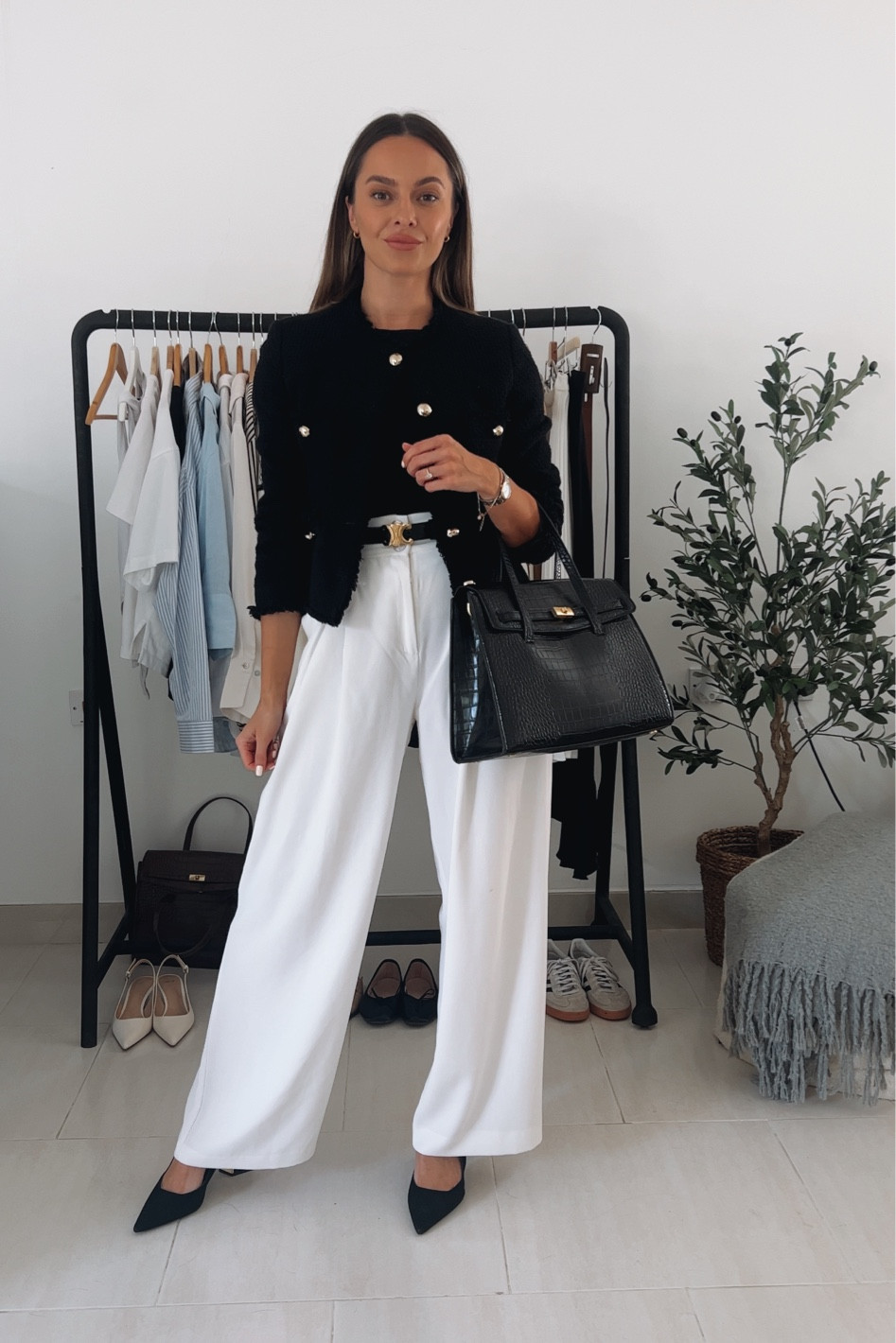 Tweed jackets for transitional styling 