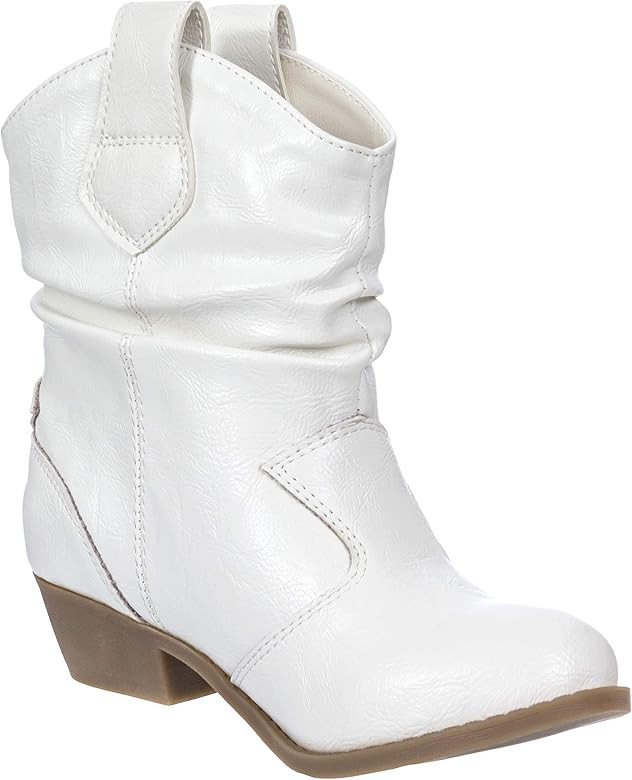 Charles Albert Girl's Modern Western Cowboy Distressed Boot with Pull-Up Tabs (Little Kids/Big Kids) | Amazon (US)