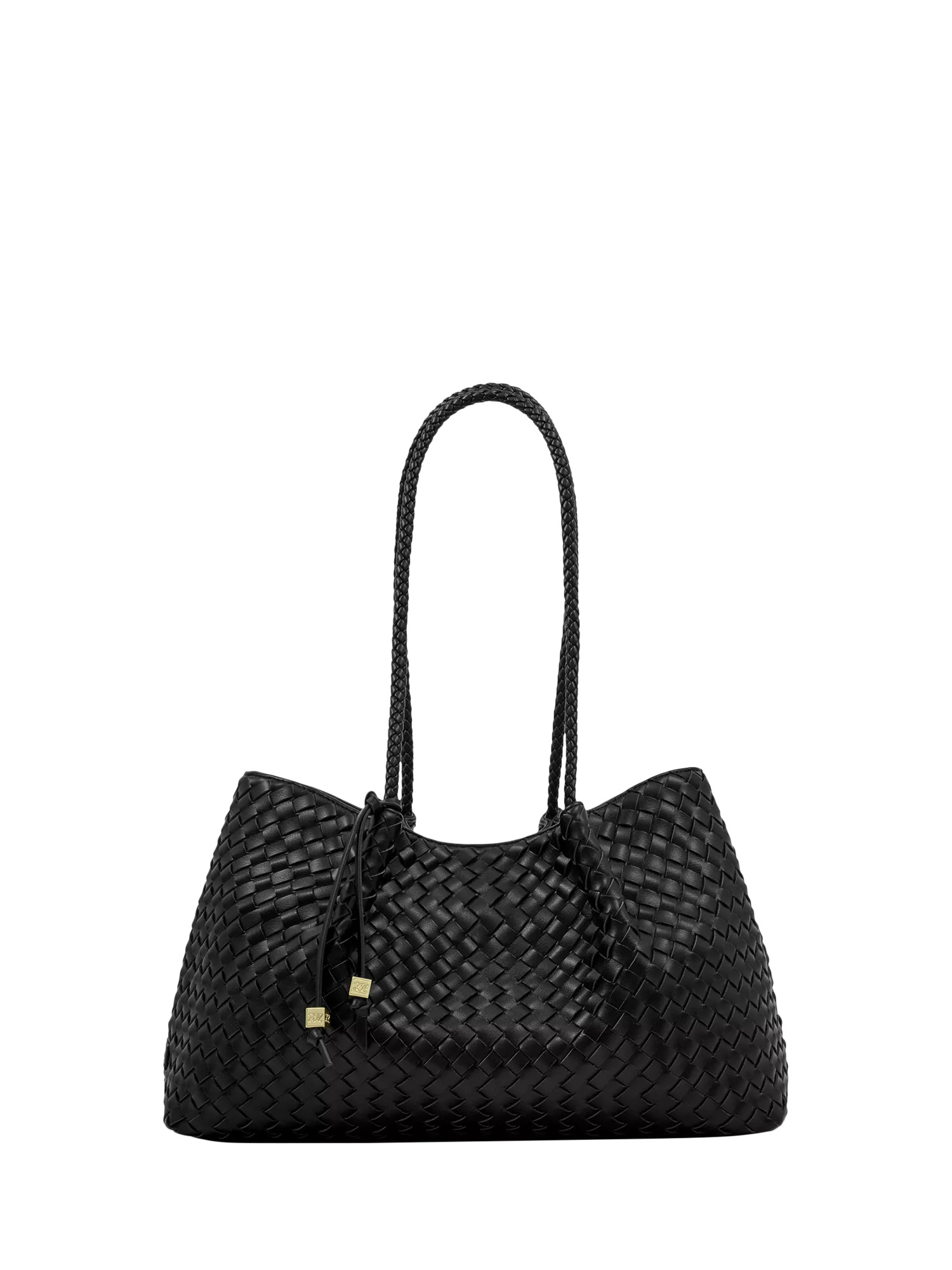 Katie Loxton Nova Woven Shoulder Bag, Black | John Lewis (UK)