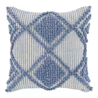 Hampton Bay 20 in. x 20 in. Lake Square Outdoor Throw Pillow ZZ-PI-001 - The Home Depot | The Home Depot