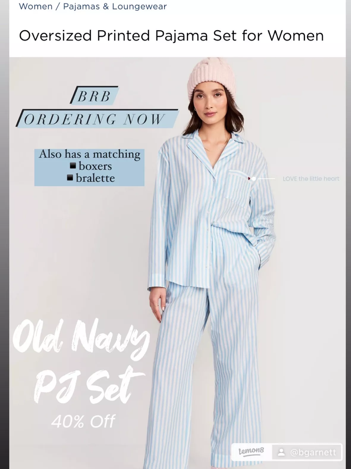 Oversized Printed Pajama Set