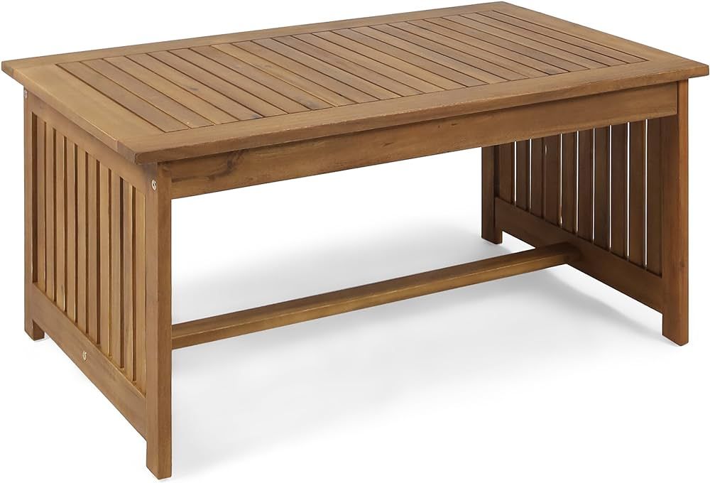 Christopher Knight Home Grace Outdoor Acacia Wood Coffee Table, Brown Patina Finish | Amazon (US)
