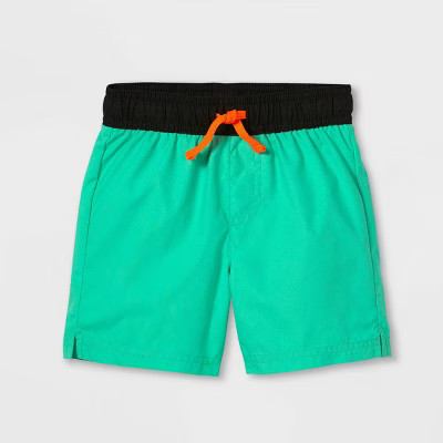 Toddler Boys' Solid Swim Trunks - Cat & Jack™ Blue | Target