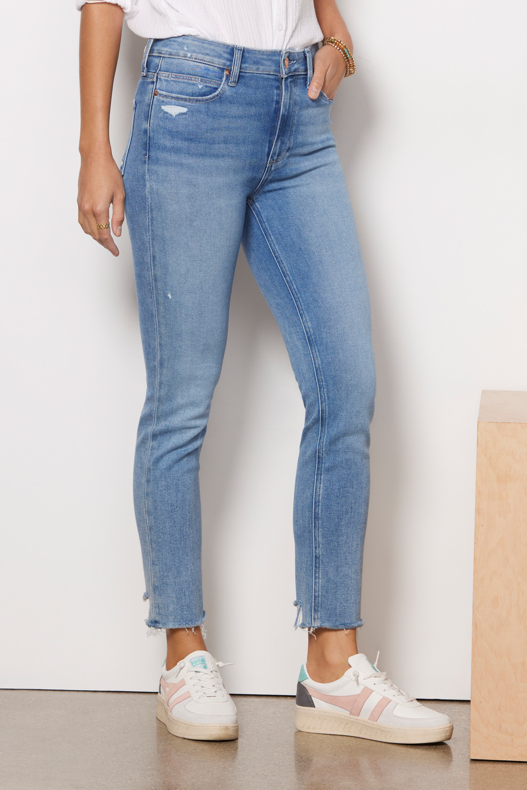 PAIGE Cindy High Rise Straight Jean | EVEREVE | Evereve