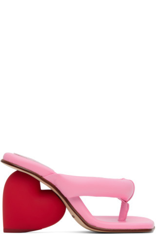 Pink Love Heeled Sandals | SSENSE