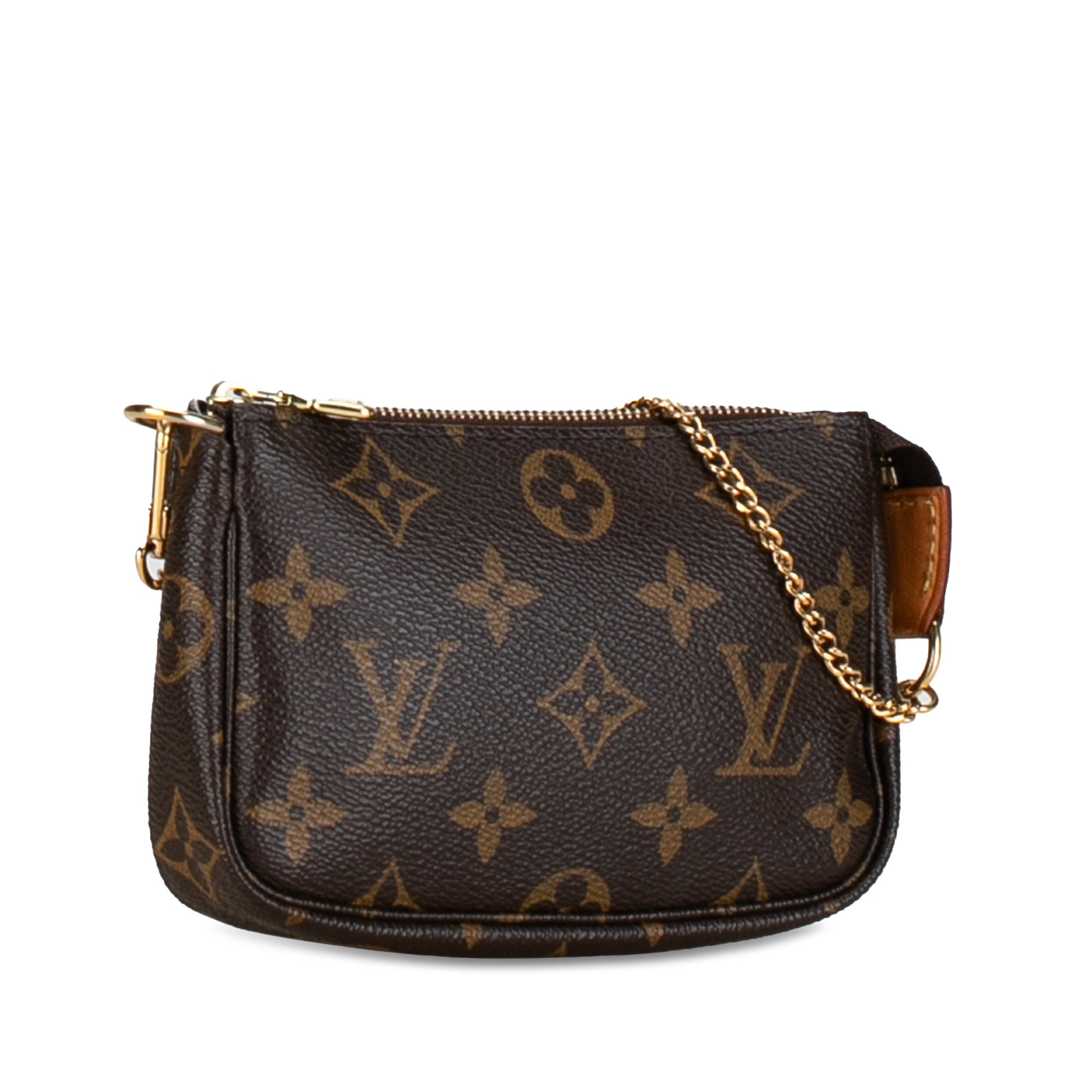 Pre-Owned Authenticated Louis Vuitton Monogram Mini Pochette Accessoires Canvas Brown Handbag Top... | Walmart (US)