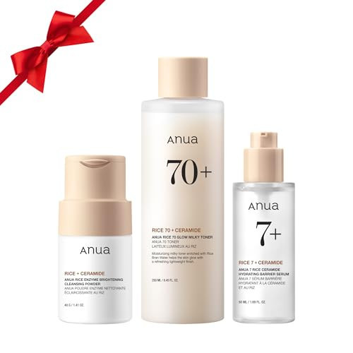 Anua Rice Trio Set : Rice Cleansing Powder & Milky Toner & Hydrating Serum, Marshmallow face mask maker, for Glass skin,Korean Skincare | Amazon (US)