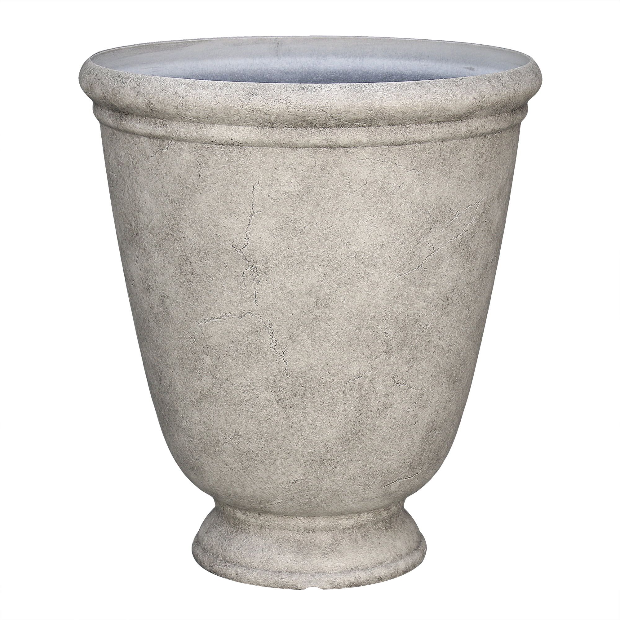 Better Homes & Gardens Ember Gray Resin Planter, 16in x 16in x 18in | Walmart (US)