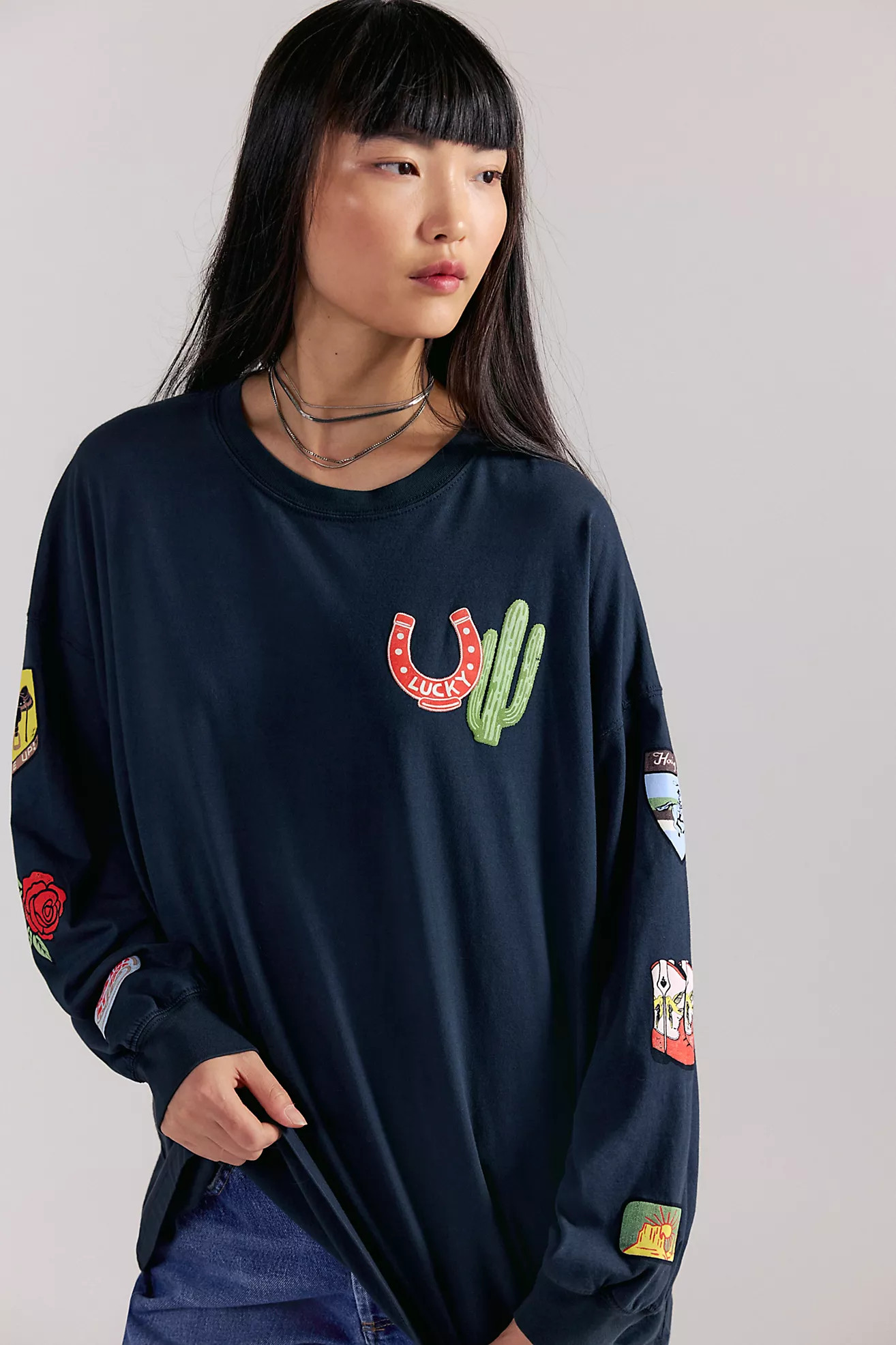 Daydreamer Western Patches Long Sleeve Tee | Free People (Global - UK&FR Excluded)