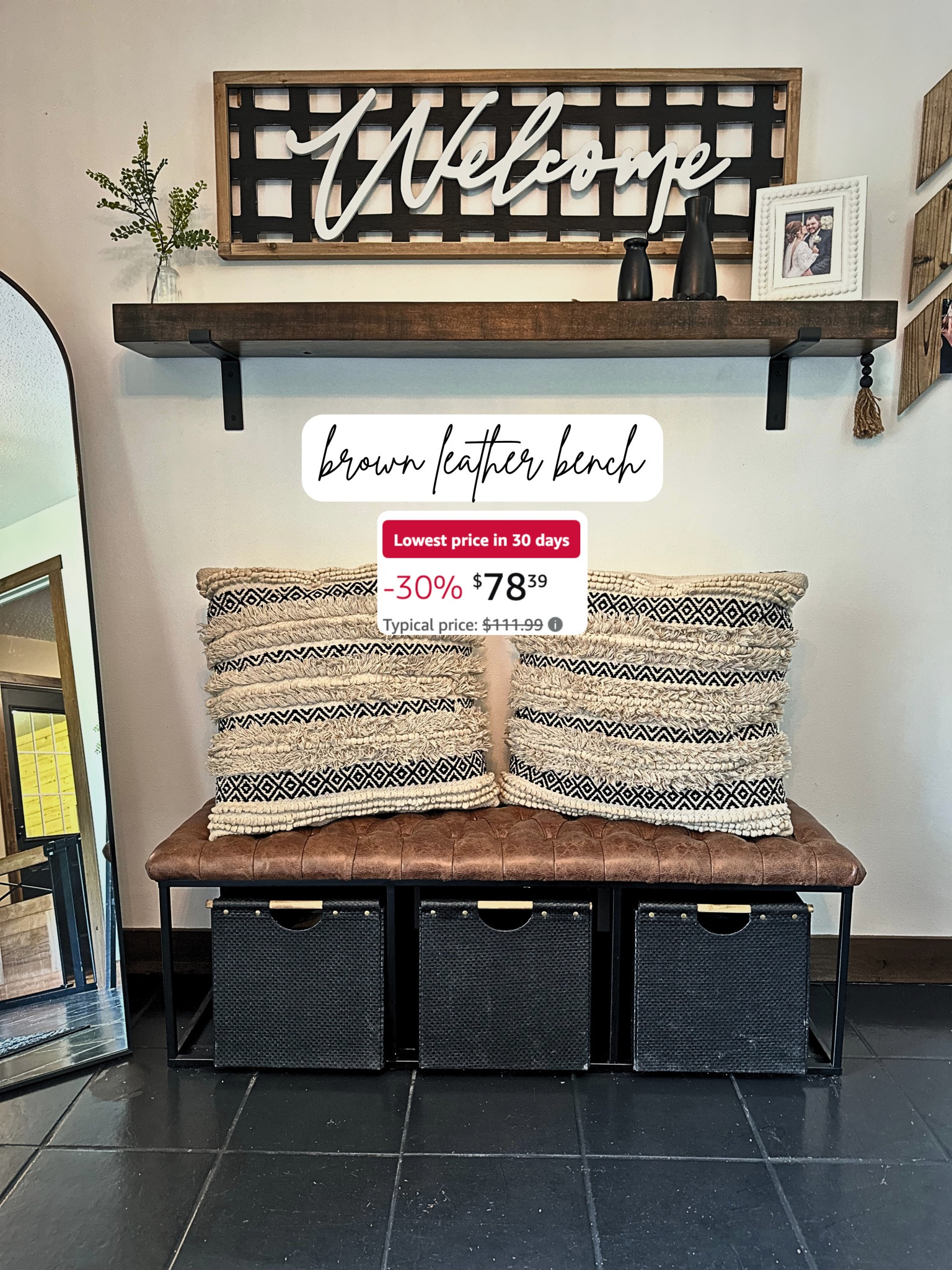 Our entry way bench (we also have one in our playroom) is on major sale for Amazon prime days! We added cube bins underneath to store our toddler boys shoes and it works perfectly. 

#homeorganization #entrywaystorage #shoeorganization 

#LTKFindsUnder100 #LTKSaleAlert #LTKHome