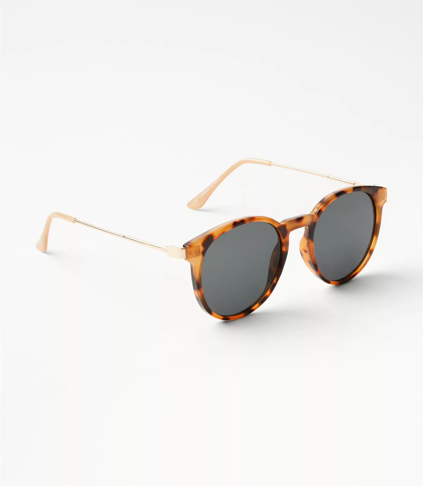 Tortoiseshell Print Round Sunglasses | LOFT | LOFT