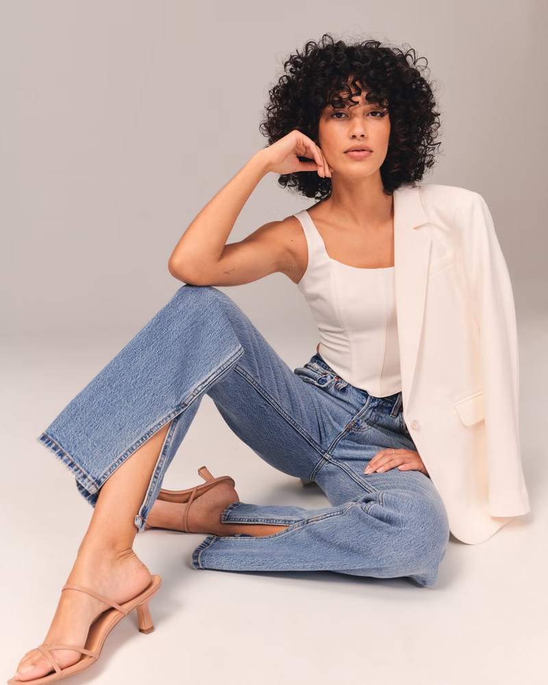 Women's High Rise 90s Relaxed Jeans | Women's Bottoms | Abercrombie.com | Abercrombie & Fitch (US)